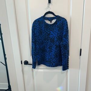 Rock & Republic Vibrant Blue and Black Long Sleeve Top